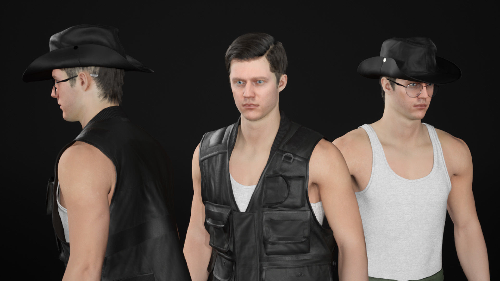 Mens Summer Outfits 3D Model Collection_41