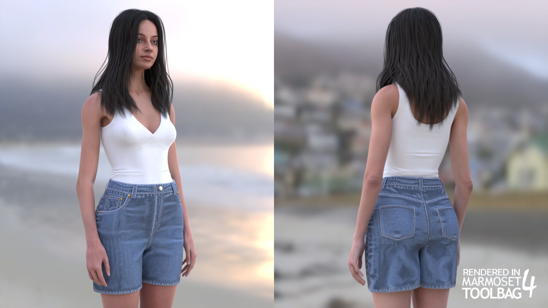 Mens and Womens Casual Outfits 3D Model Collection_8