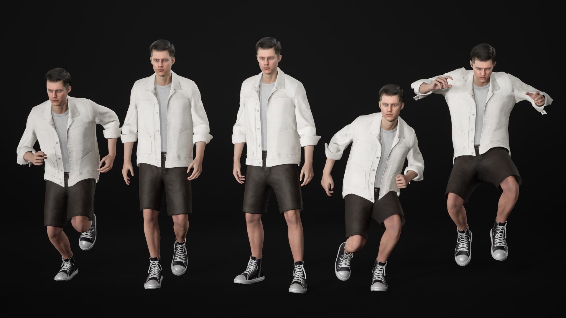 Mens and Womens Casual Outfits 3D Model Collection_40