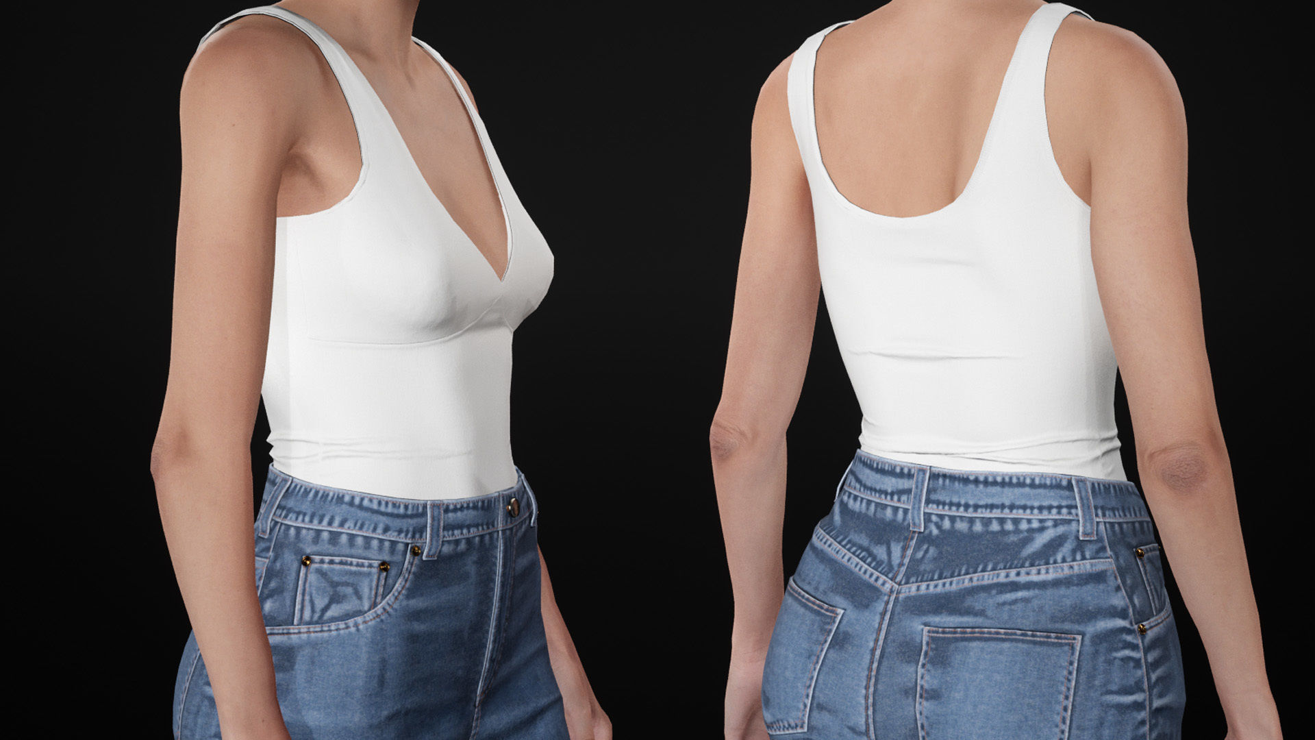 Mens and Womens Casual Outfits 3D Model Collection_36