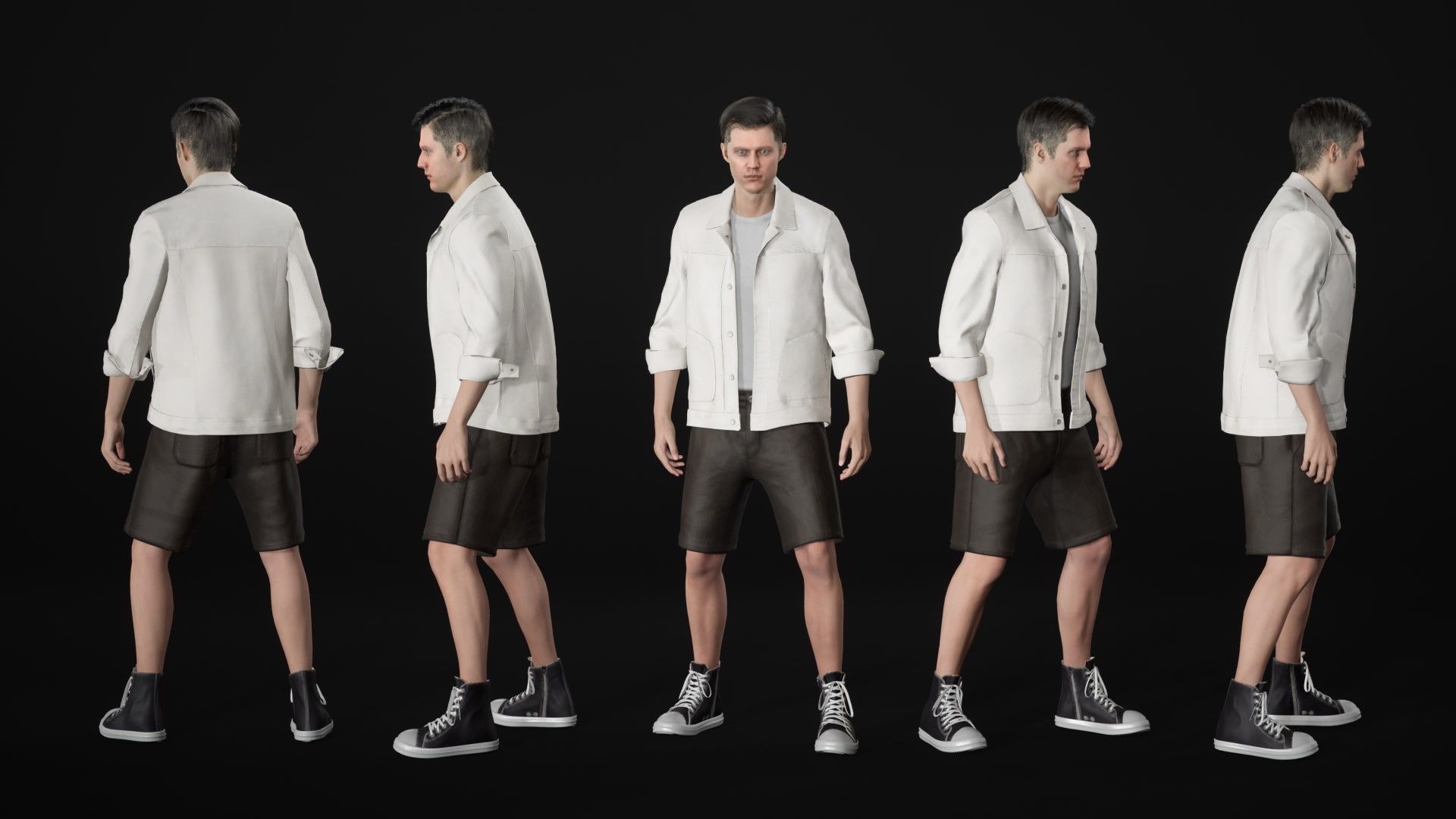 Mens and Womens Casual Outfits 3D Model Collection_41