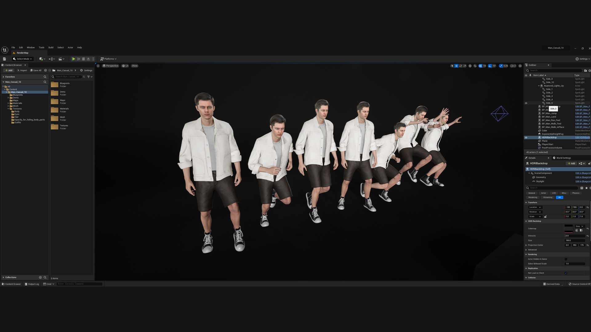 Mens and Womens Casual Outfits 3D Model Collection_14