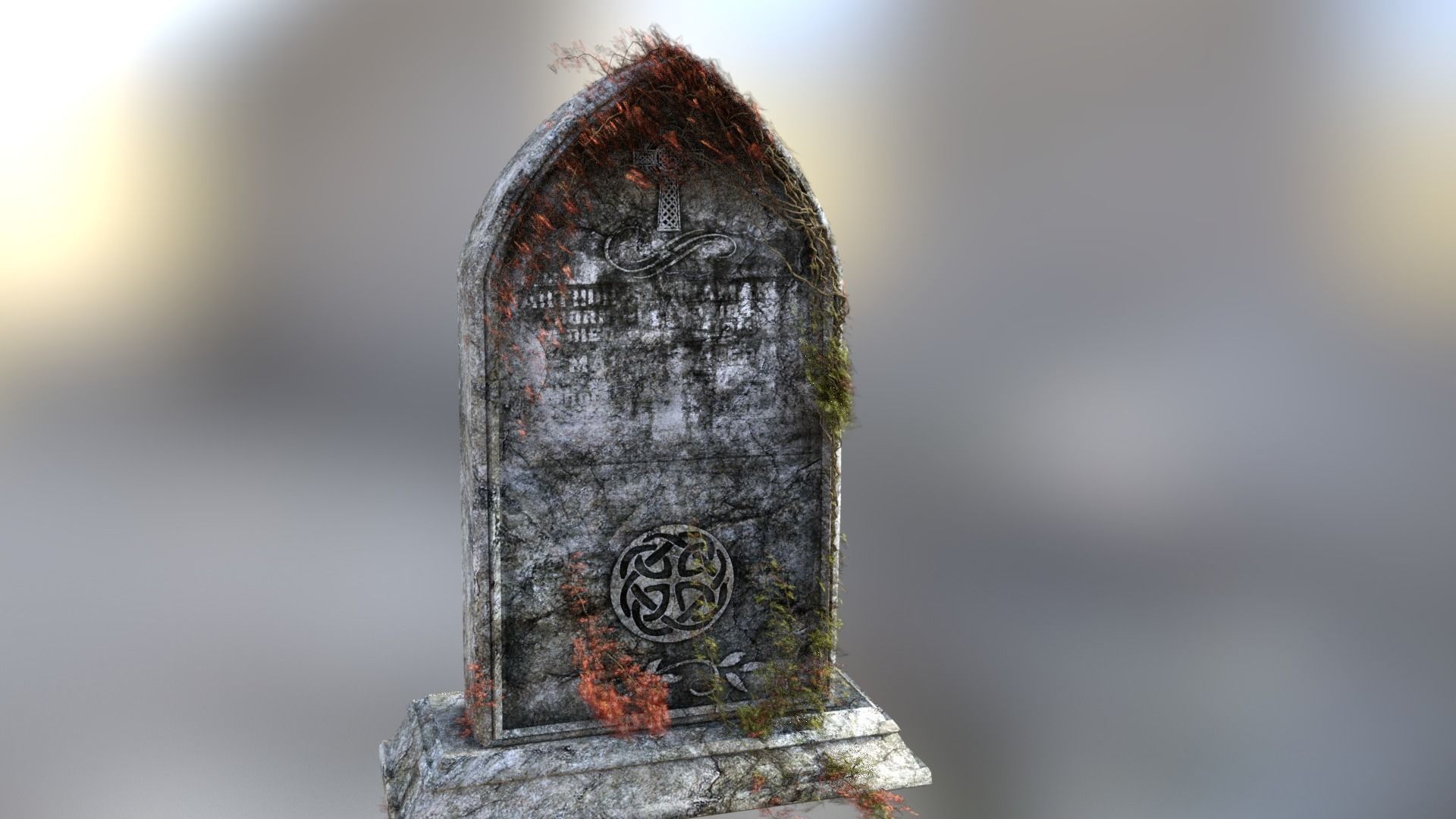 Graves grass 3D model_5