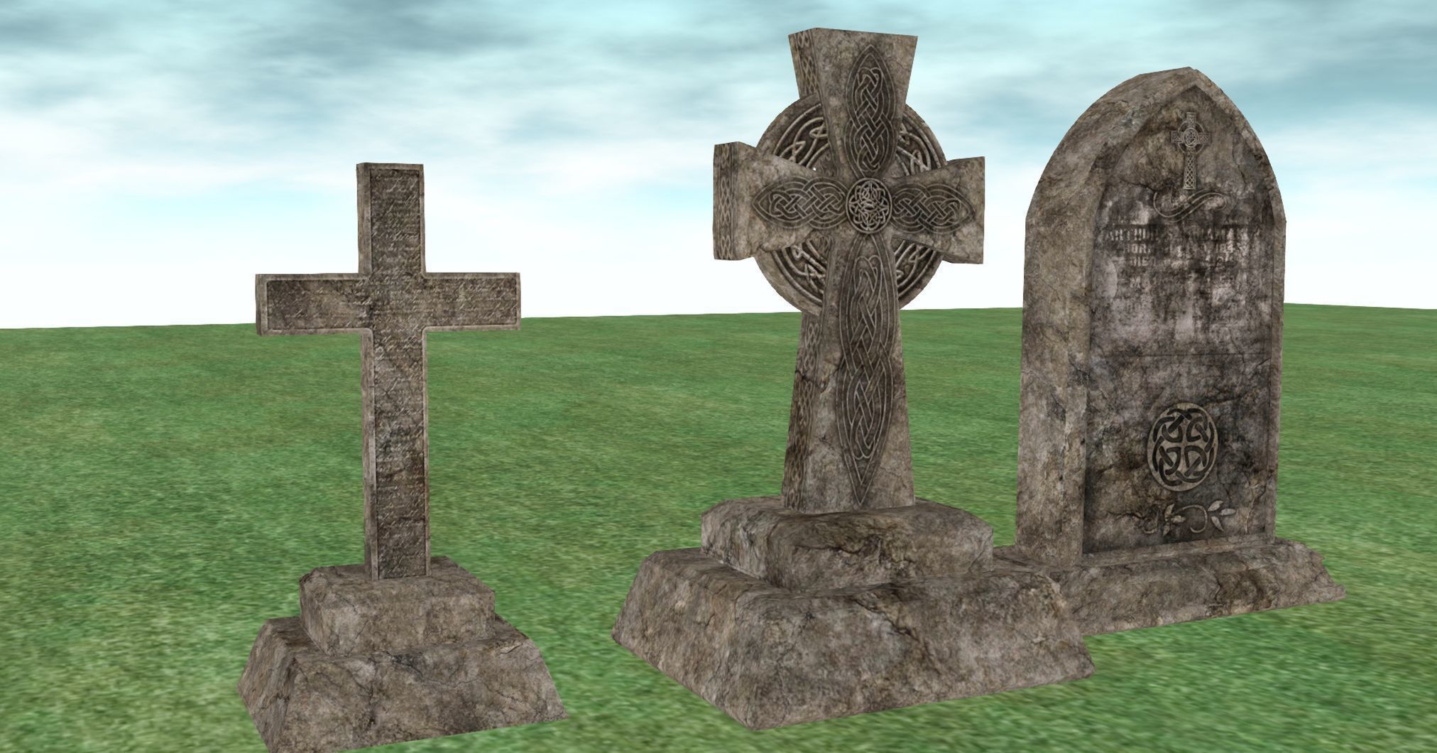 Graves grass 3D model_7