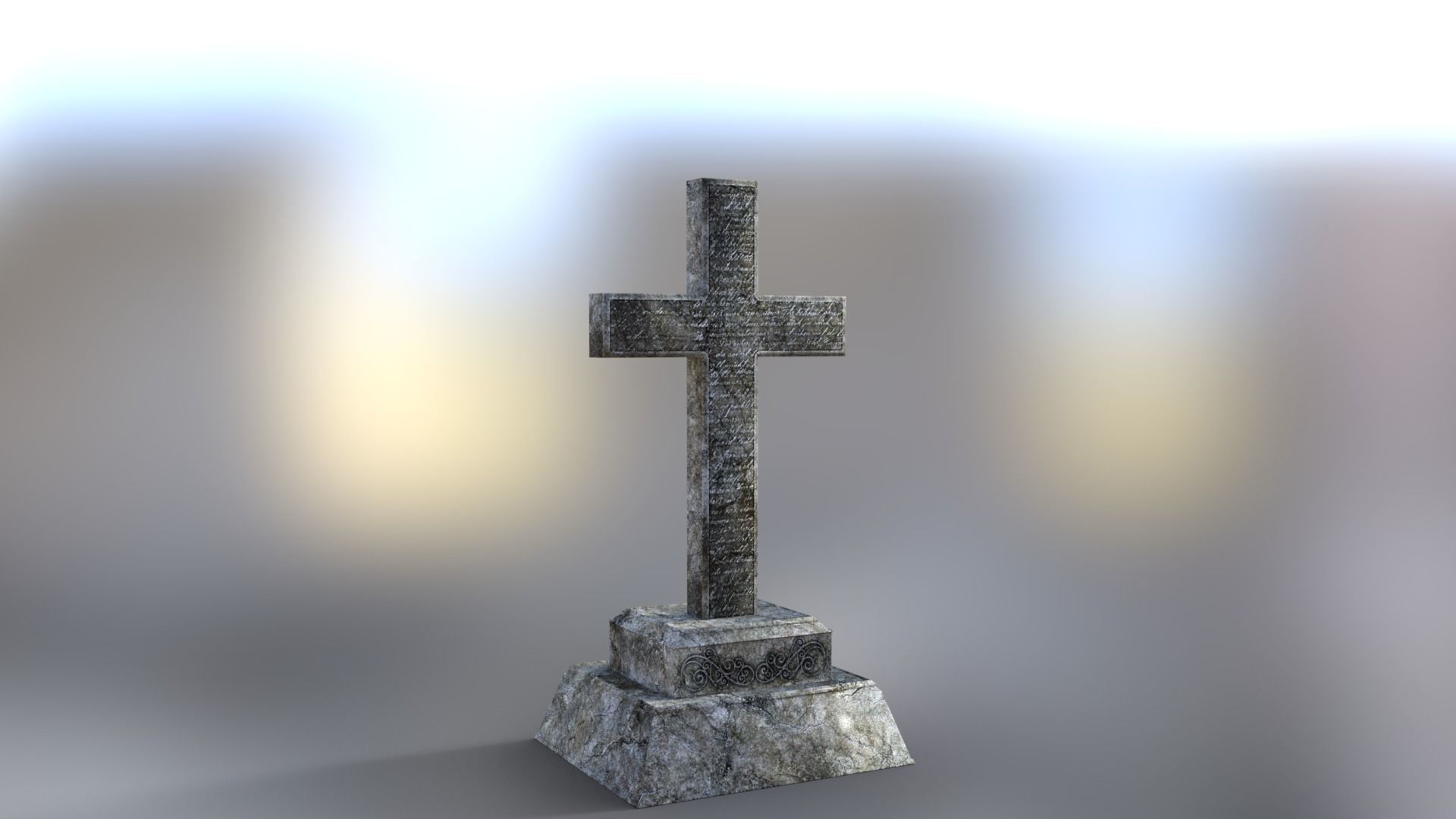 Graves grass 3D model_3