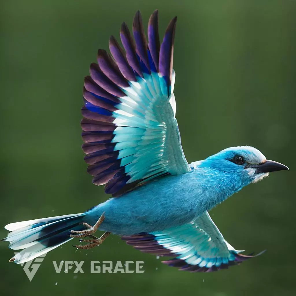 EuropeanRoller VFX Grace  3D model_0