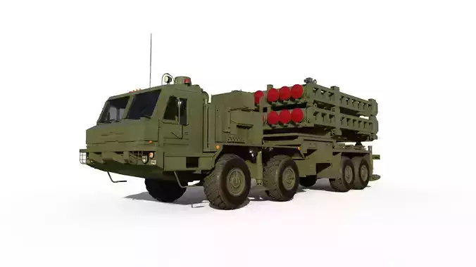 S-350 missile system 50P6E 3D model