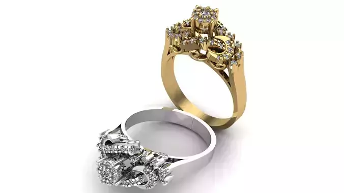 Solitaire Ring A10 3D print model
