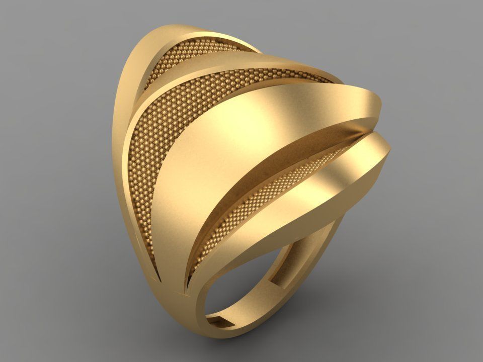 Wavy Rings 3D print model_3