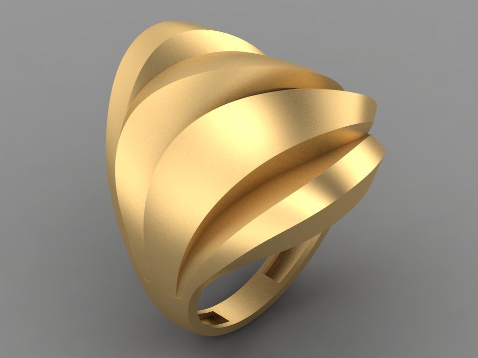 Wavy Rings 3D print model_7