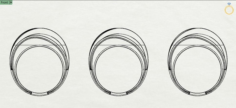 Wavy Rings 3D print model_15