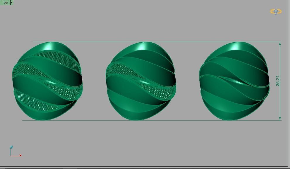 Wavy Rings 3D print model_12