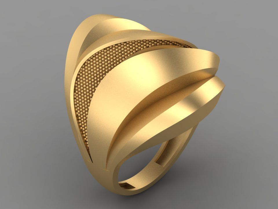 Wavy Rings 3D print model_5
