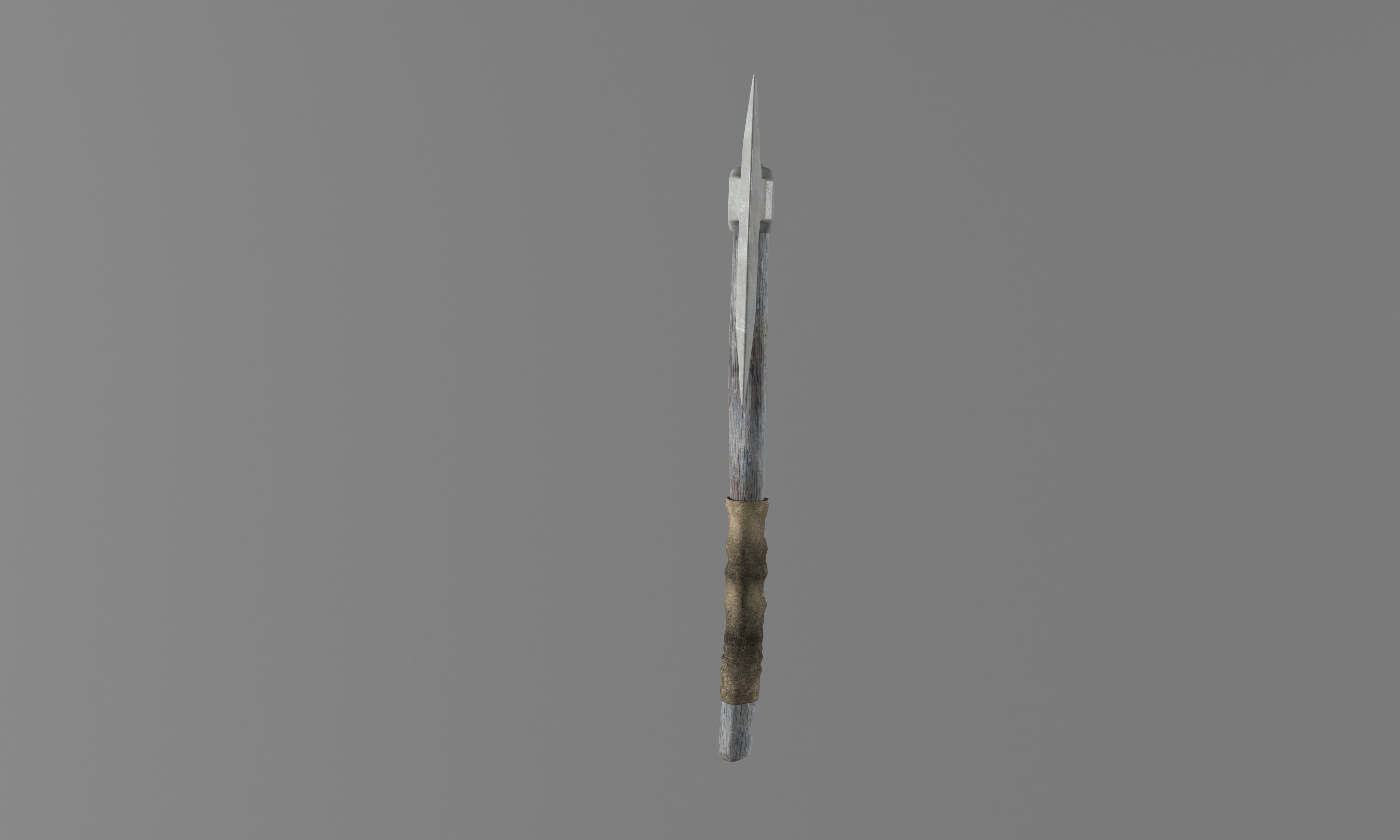 War Axe Low-poly 3D model_7