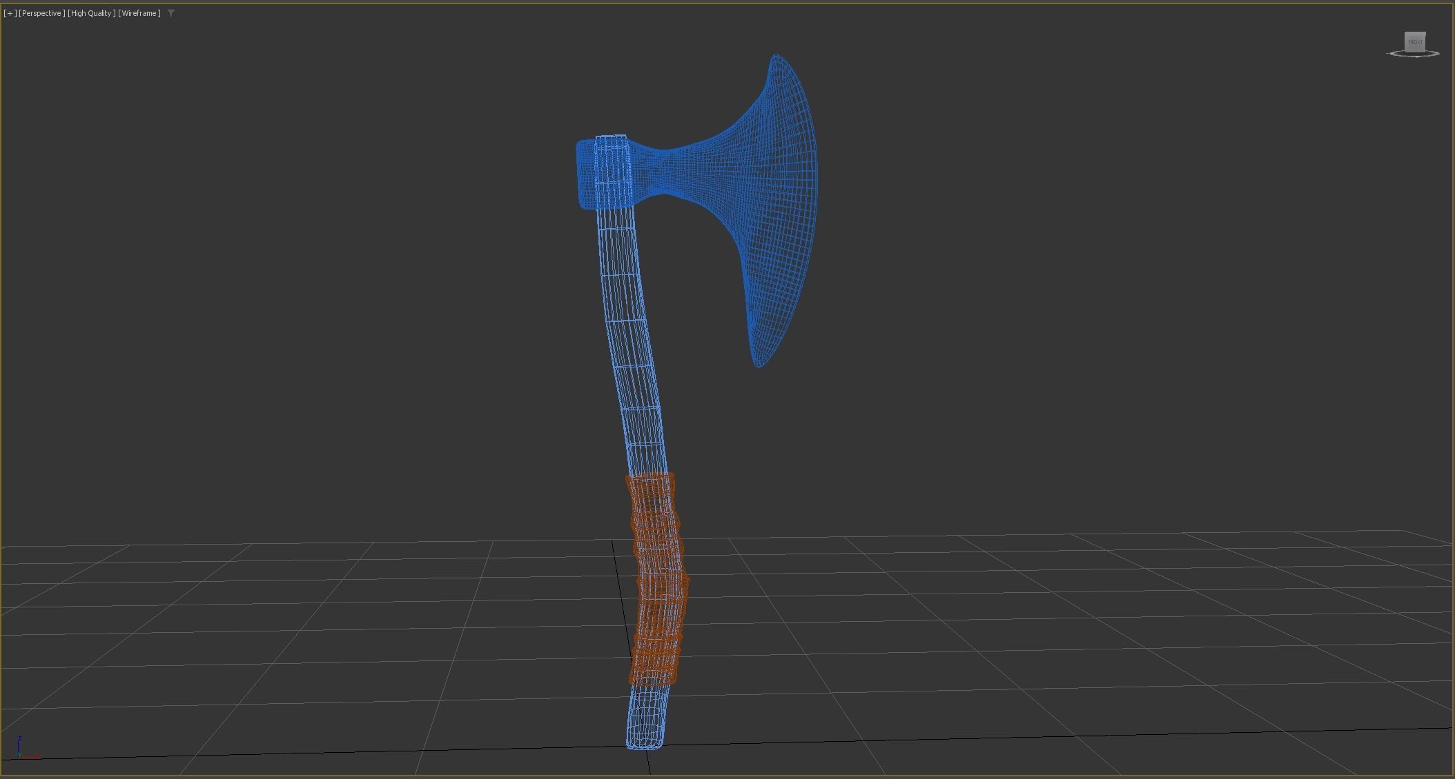 War Axe Low-poly 3D model_13