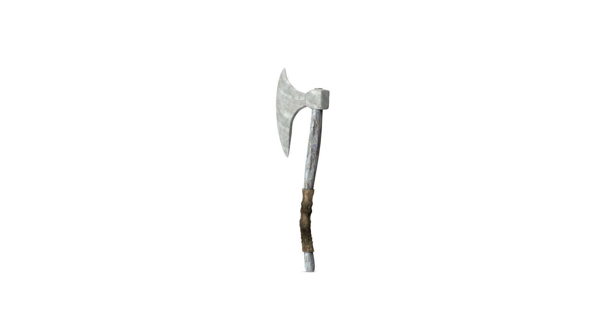 War Axe Low-poly 3D model_17