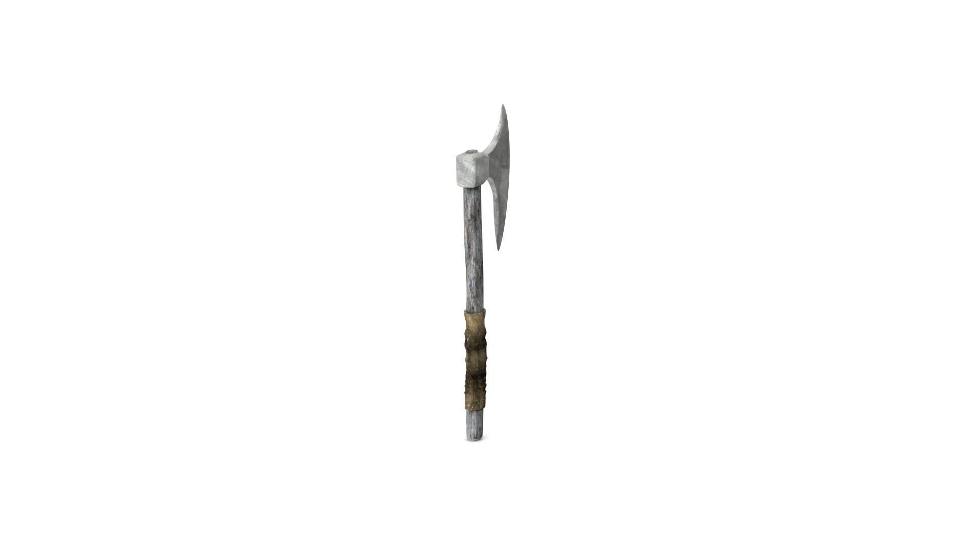 War Axe Low-poly 3D model_21