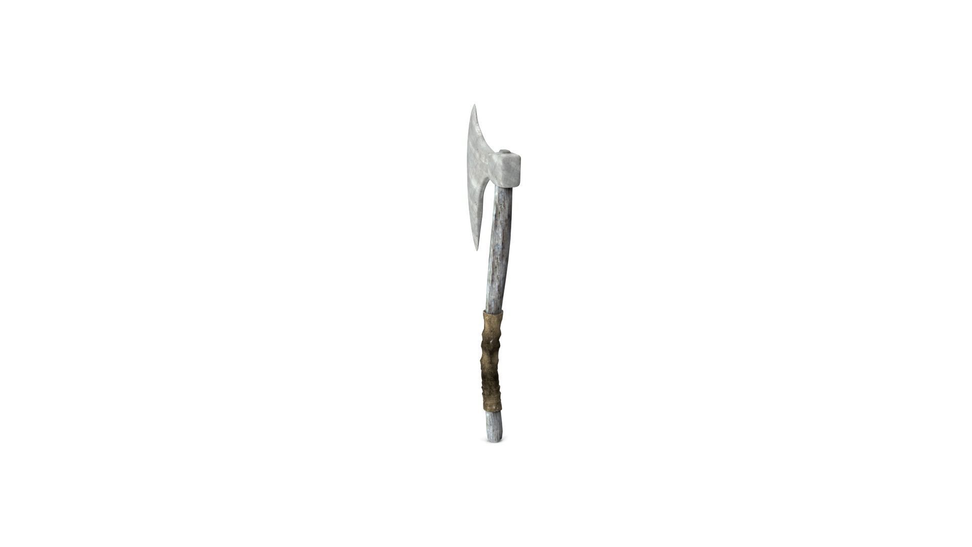 War Axe Low-poly 3D model_19