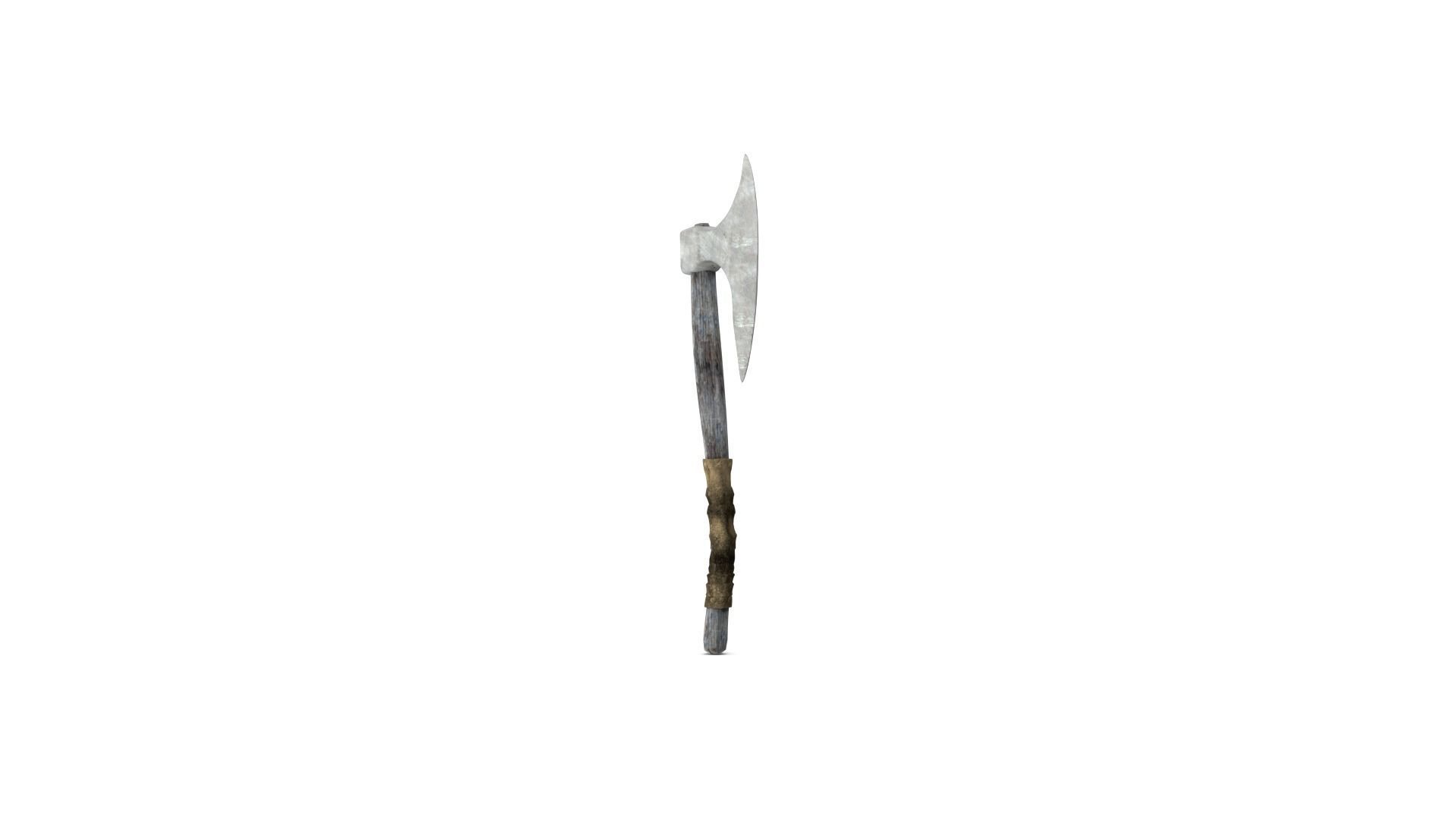 War Axe Low-poly 3D model_8