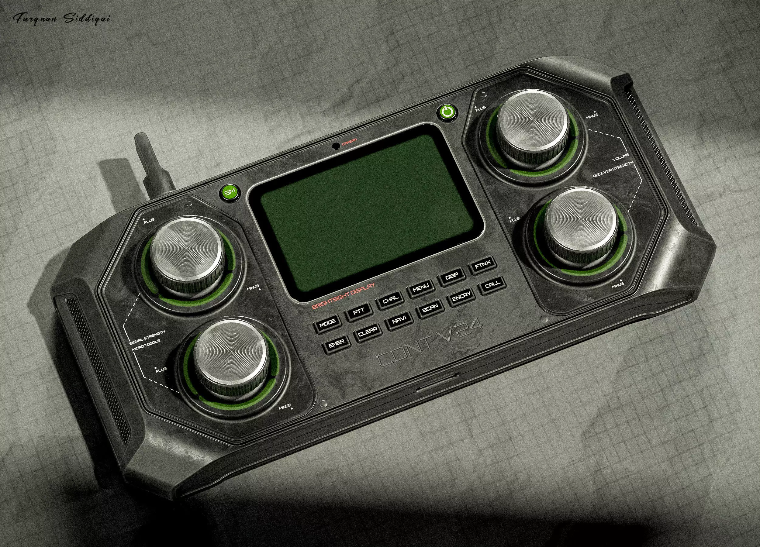 Sci-fi Controller V24 PBR Low-poly 3D model_0