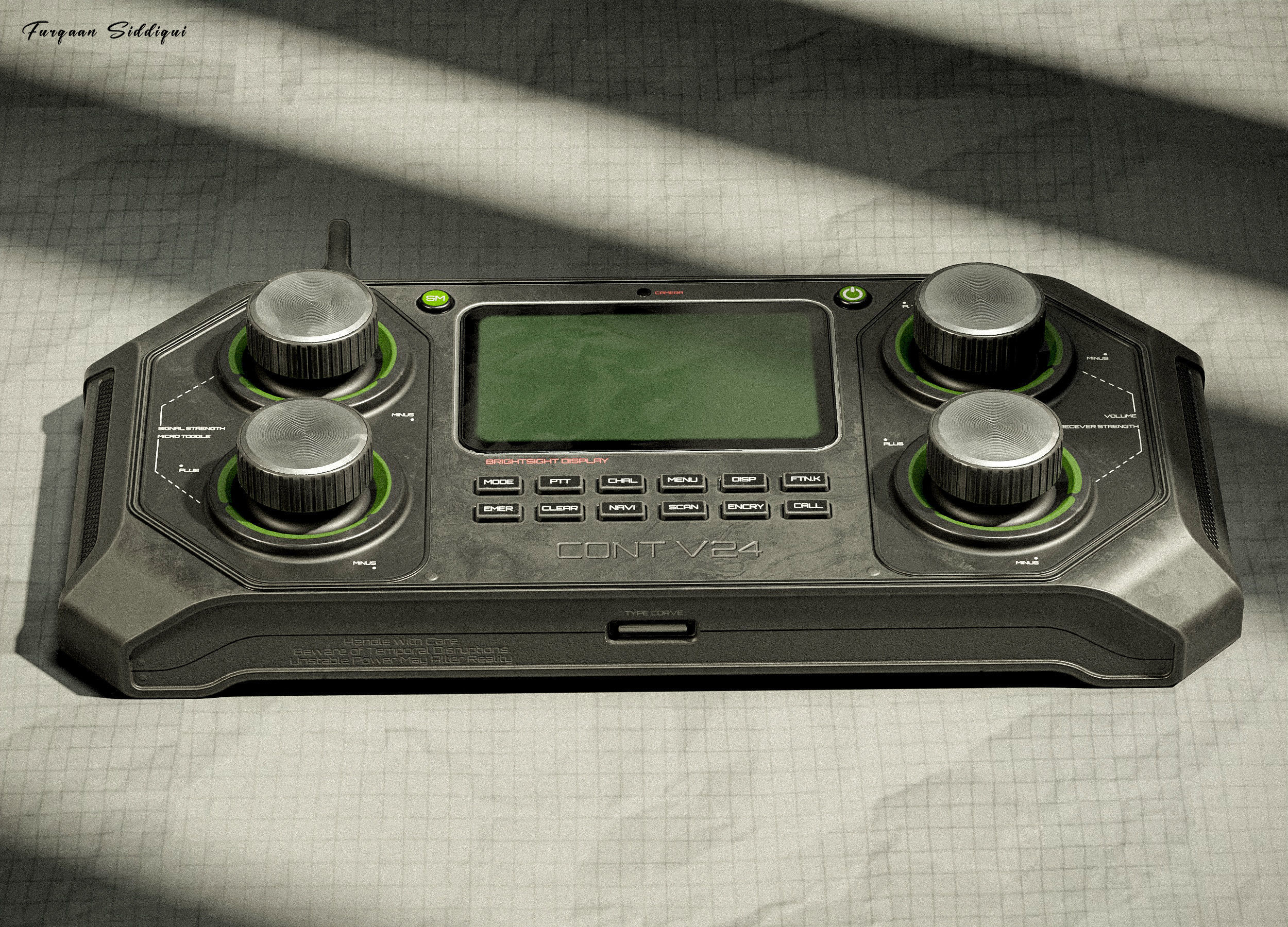 Sci-fi Controller V24 PBR Low-poly 3D model_14
