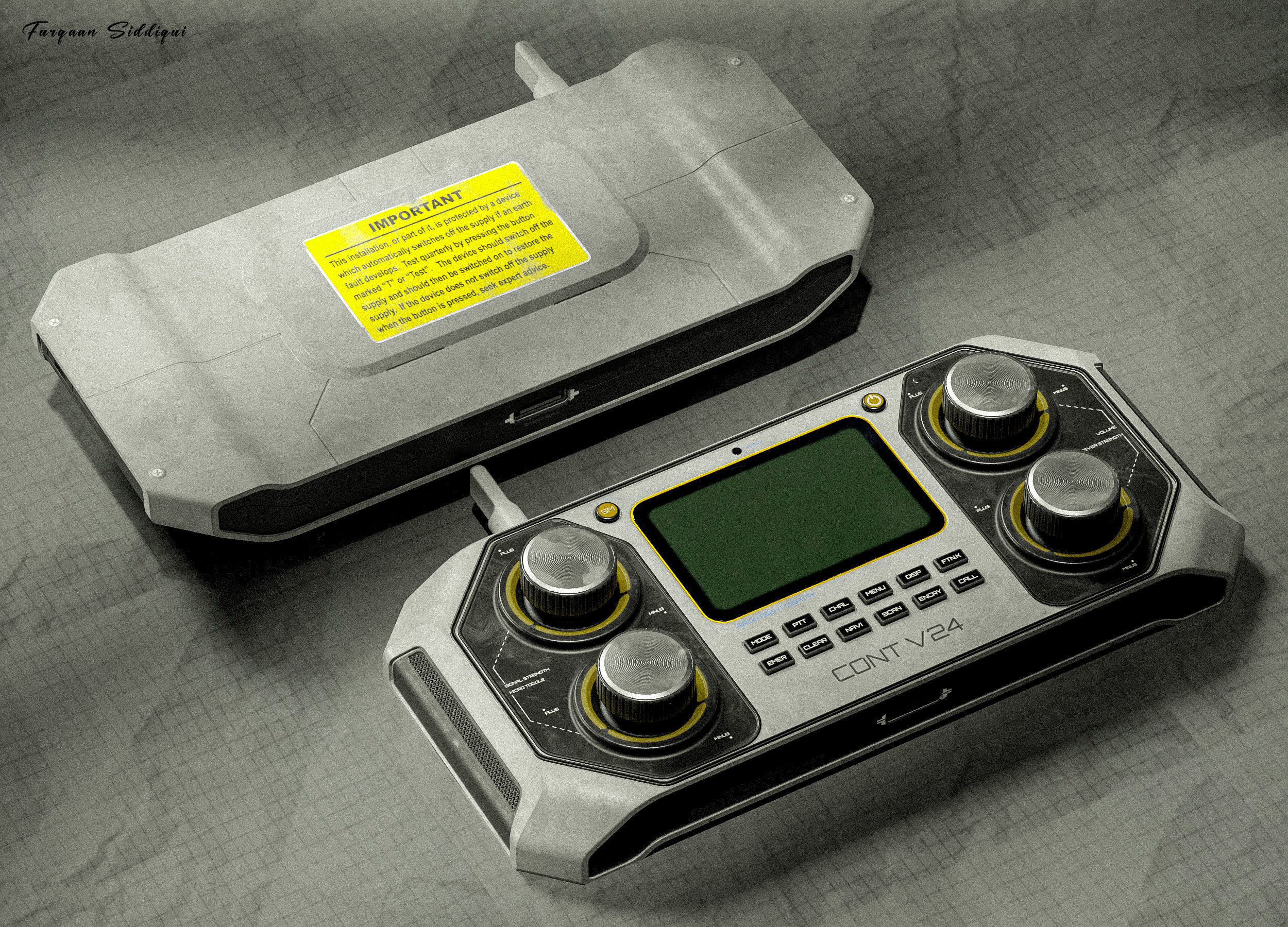 Sci-fi Controller V24 PBR Low-poly 3D model_12