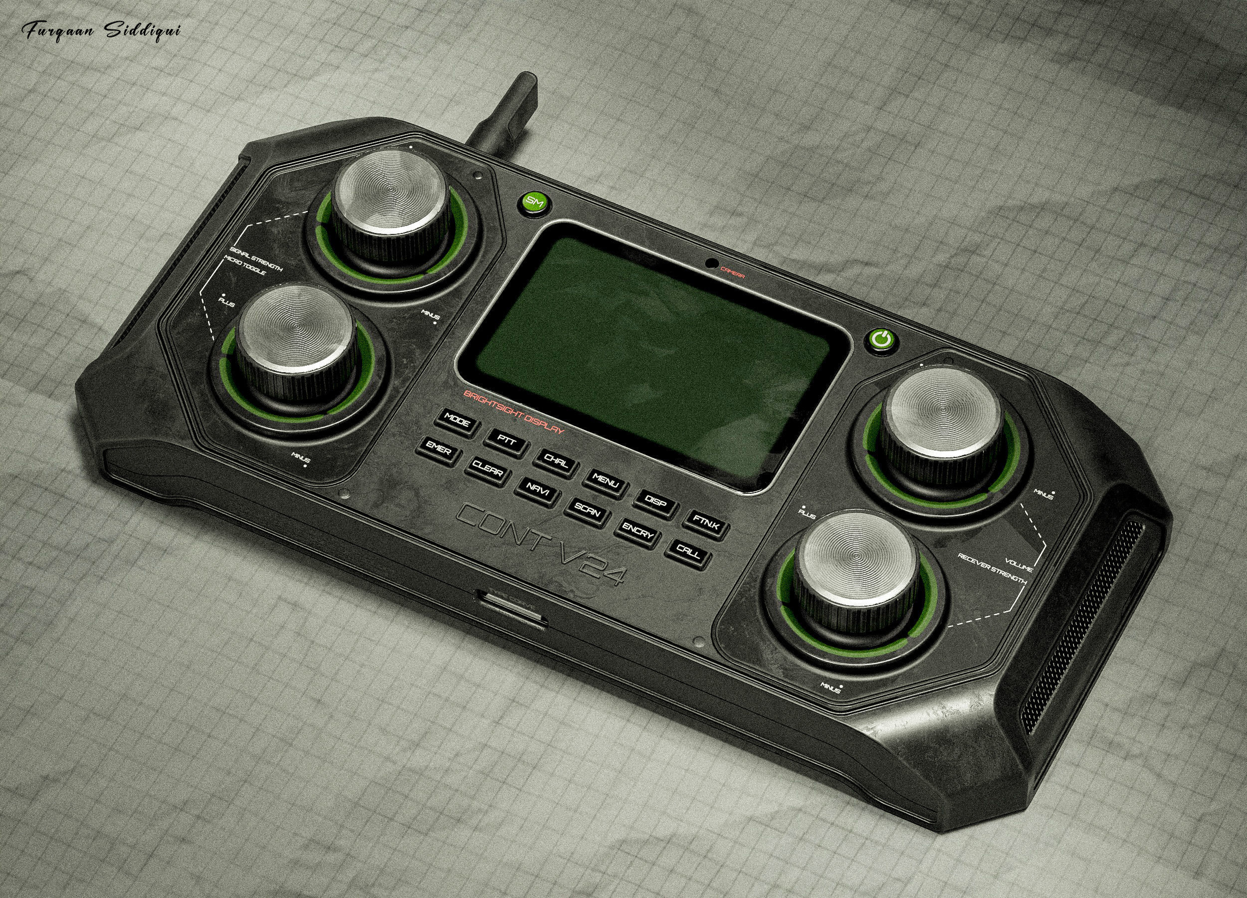 Sci-fi Controller V24 PBR Low-poly 3D model_13