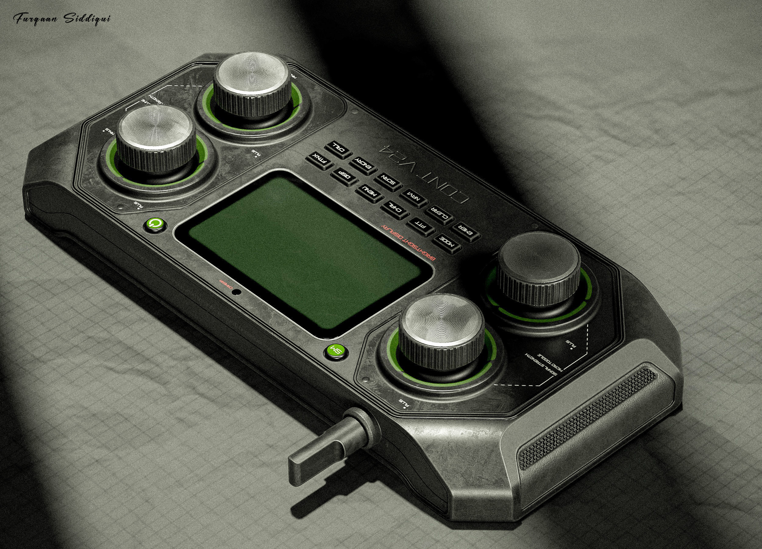 Sci-fi Controller V24 PBR Low-poly 3D model_10