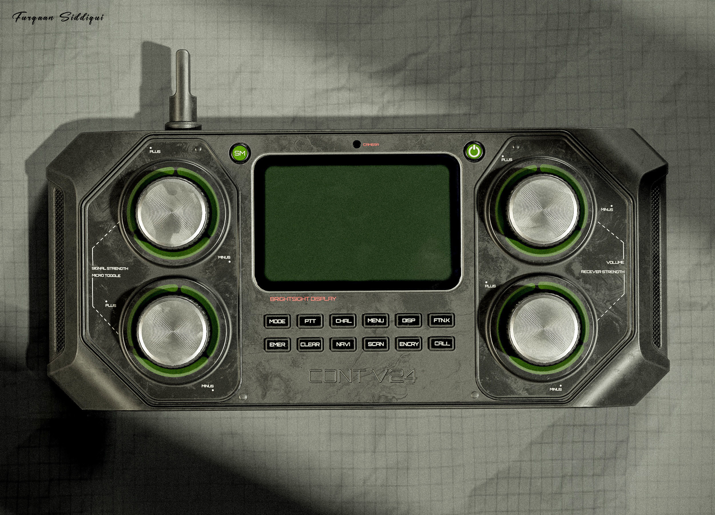 Sci-fi Controller V24 PBR Low-poly 3D model_8