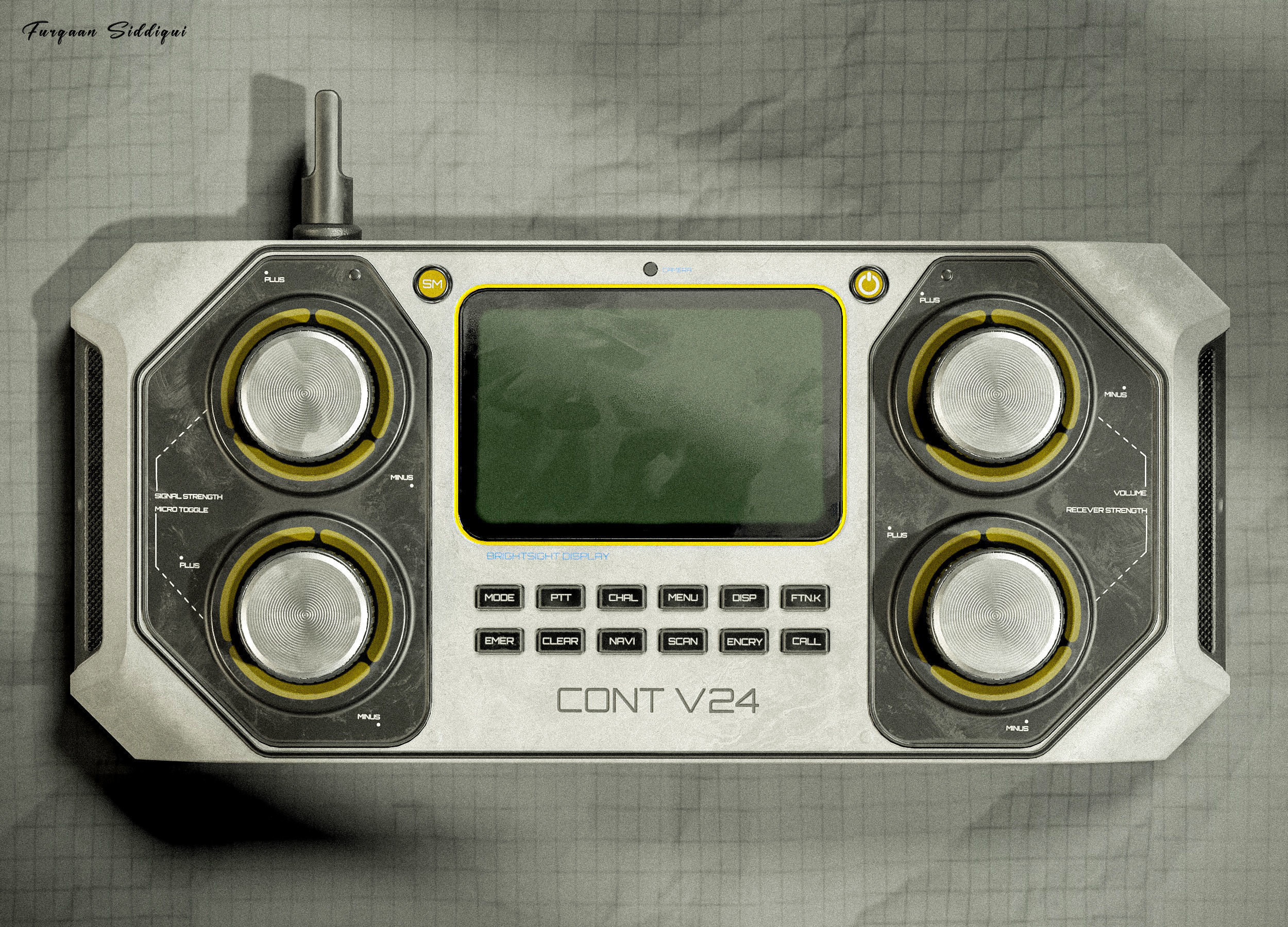 Sci-fi Controller V24 PBR Low-poly 3D model_17