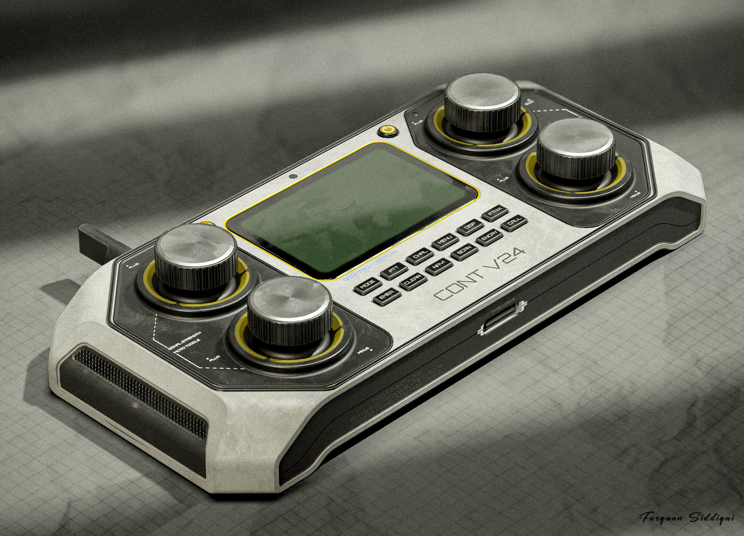 Sci-fi Controller V24 PBR Low-poly 3D model_2