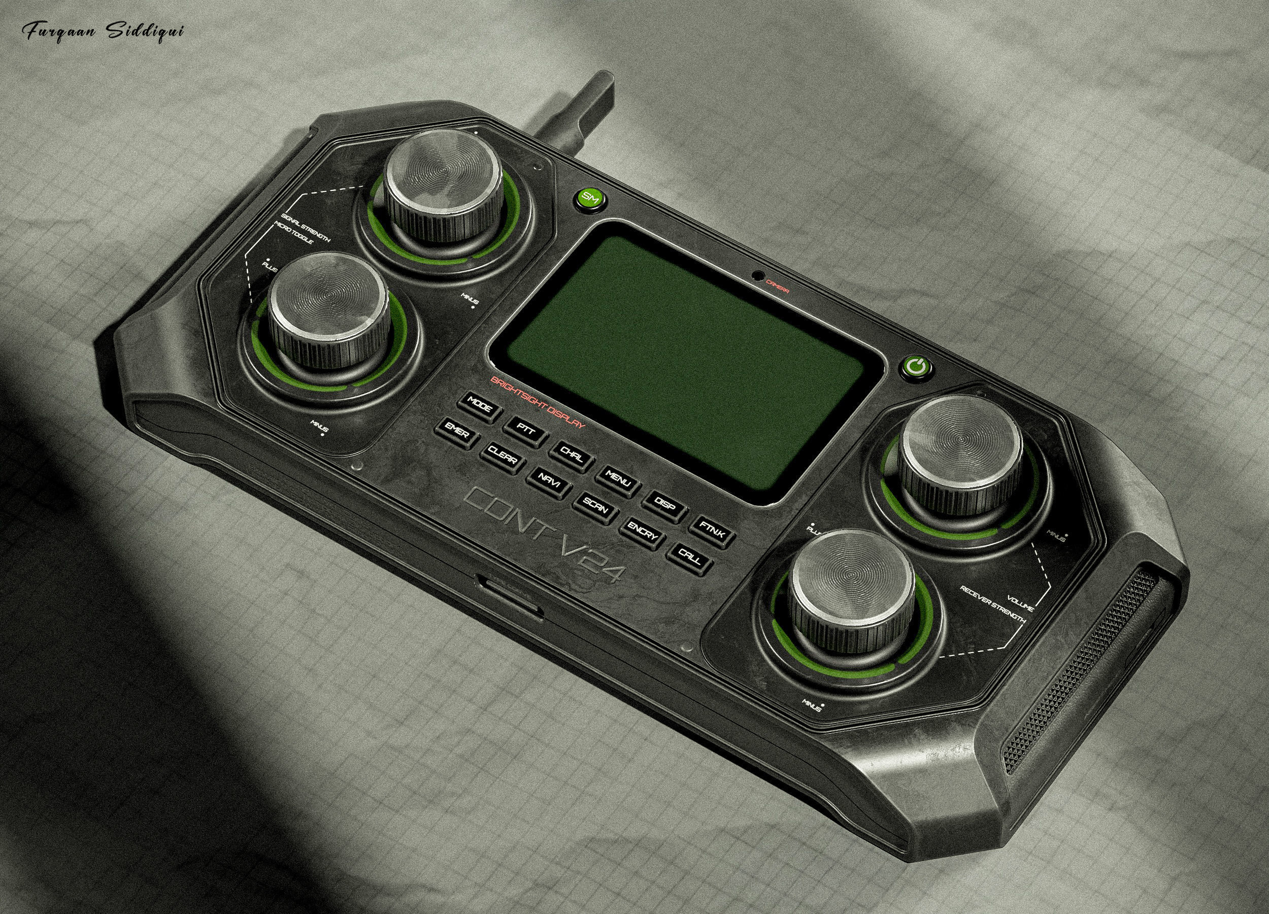 Sci-fi Controller V24 PBR Low-poly 3D model_1