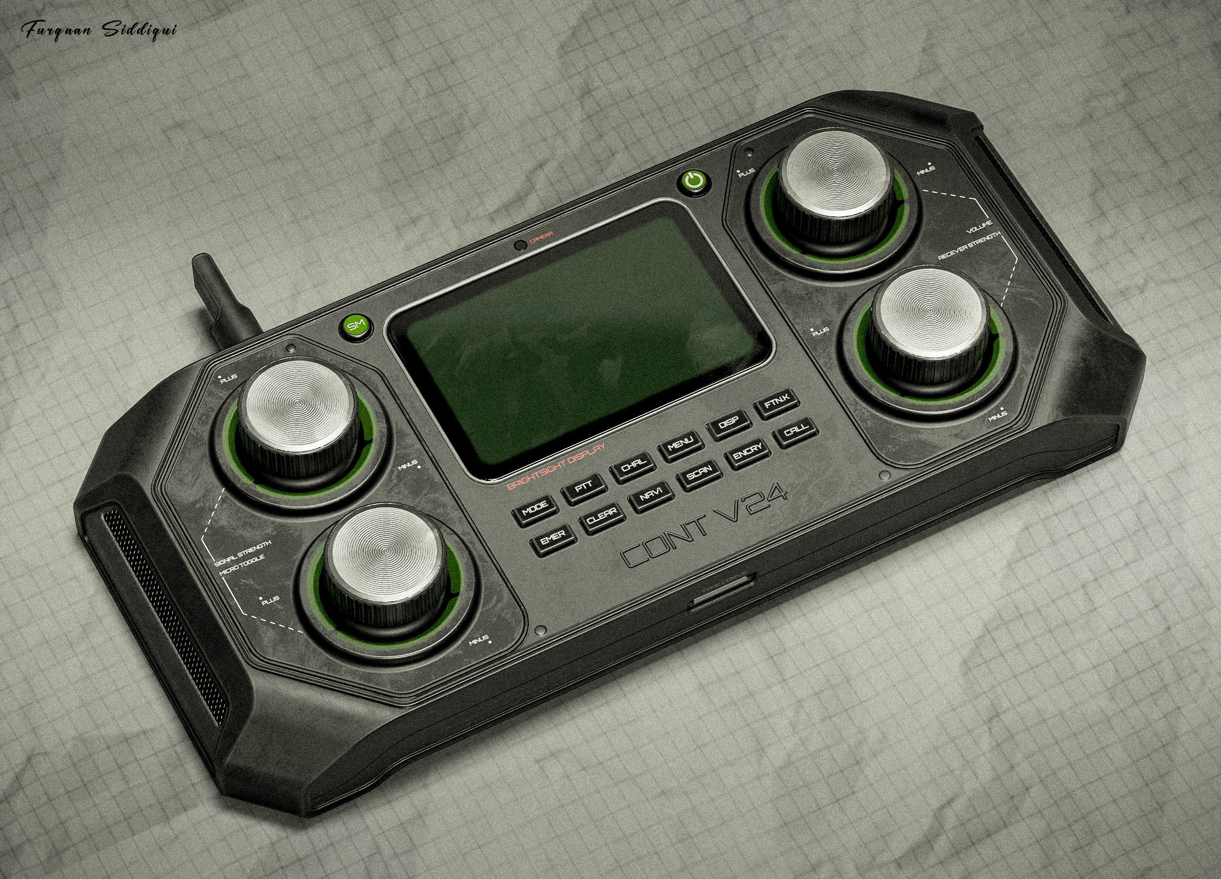 Sci-fi Controller V24 PBR Low-poly 3D model_15