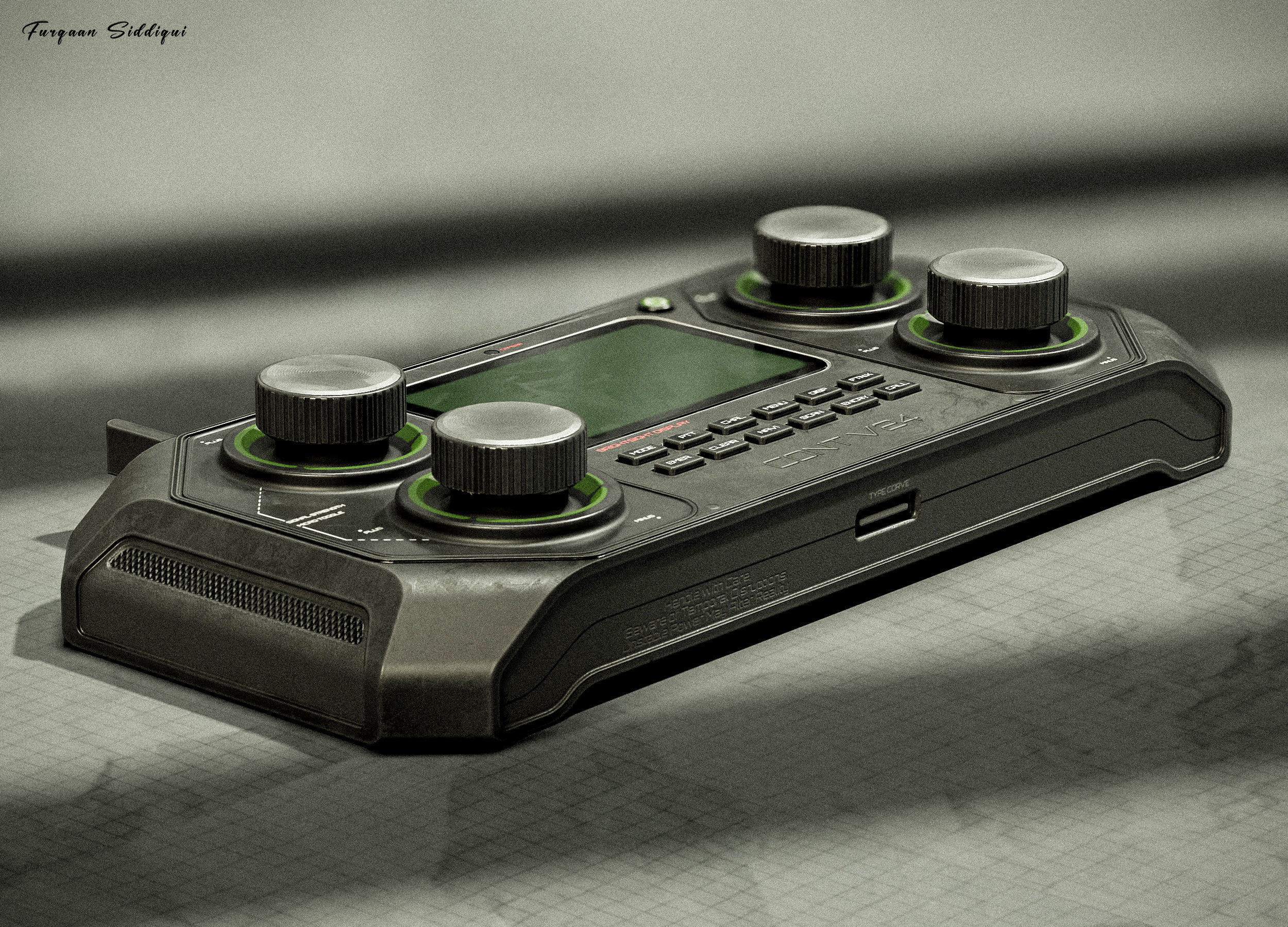 Sci-fi Controller V24 PBR Low-poly 3D model_16