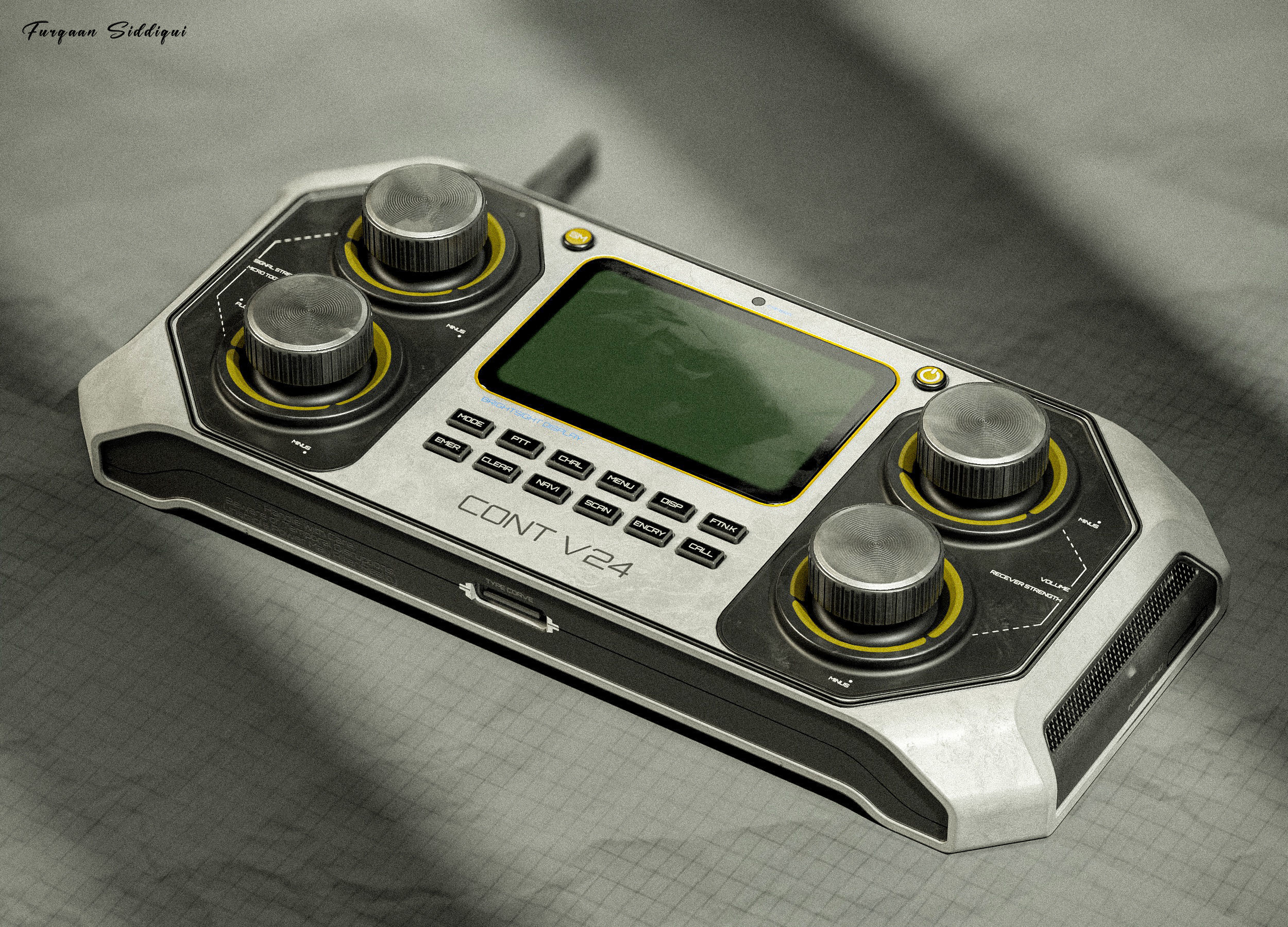 Sci-fi Controller V24 PBR Low-poly 3D model_3