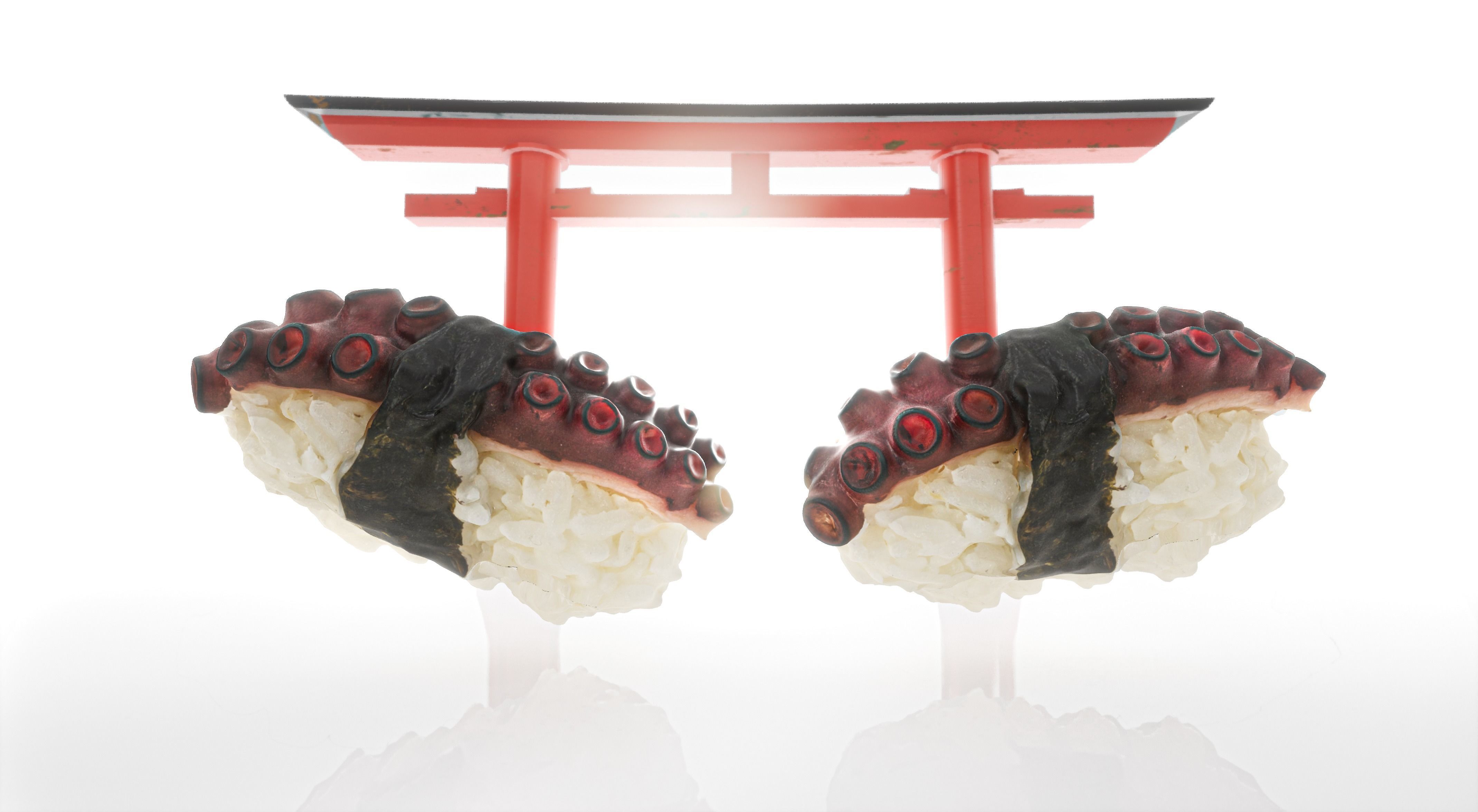 Sushi Realistic Set 3D model_11