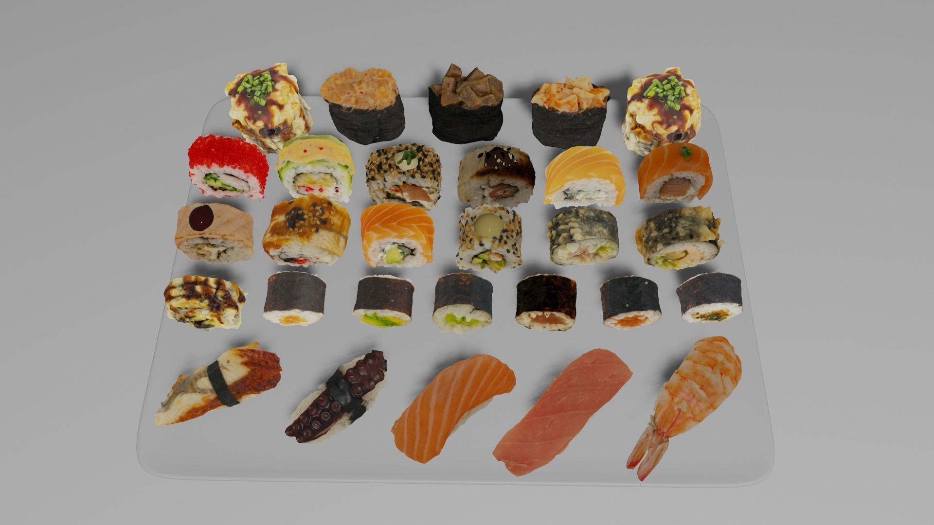 Sushi Realistic Set 3D model_26