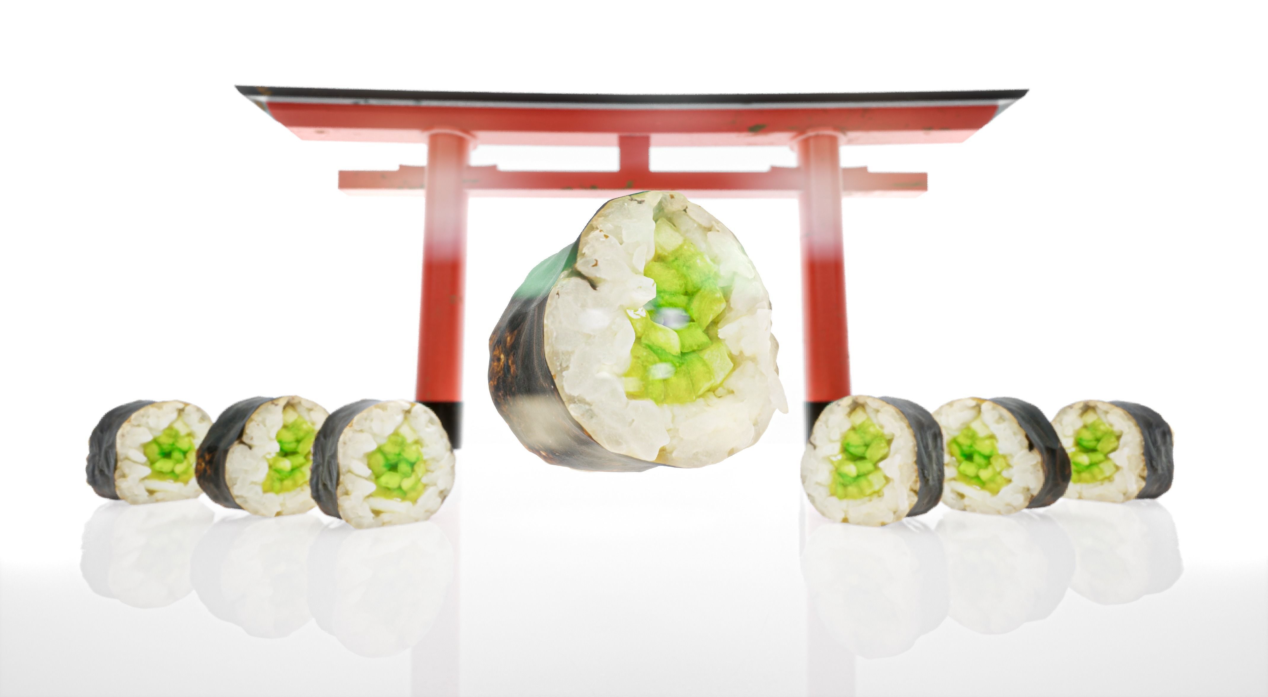Sushi Realistic Set 3D model_6
