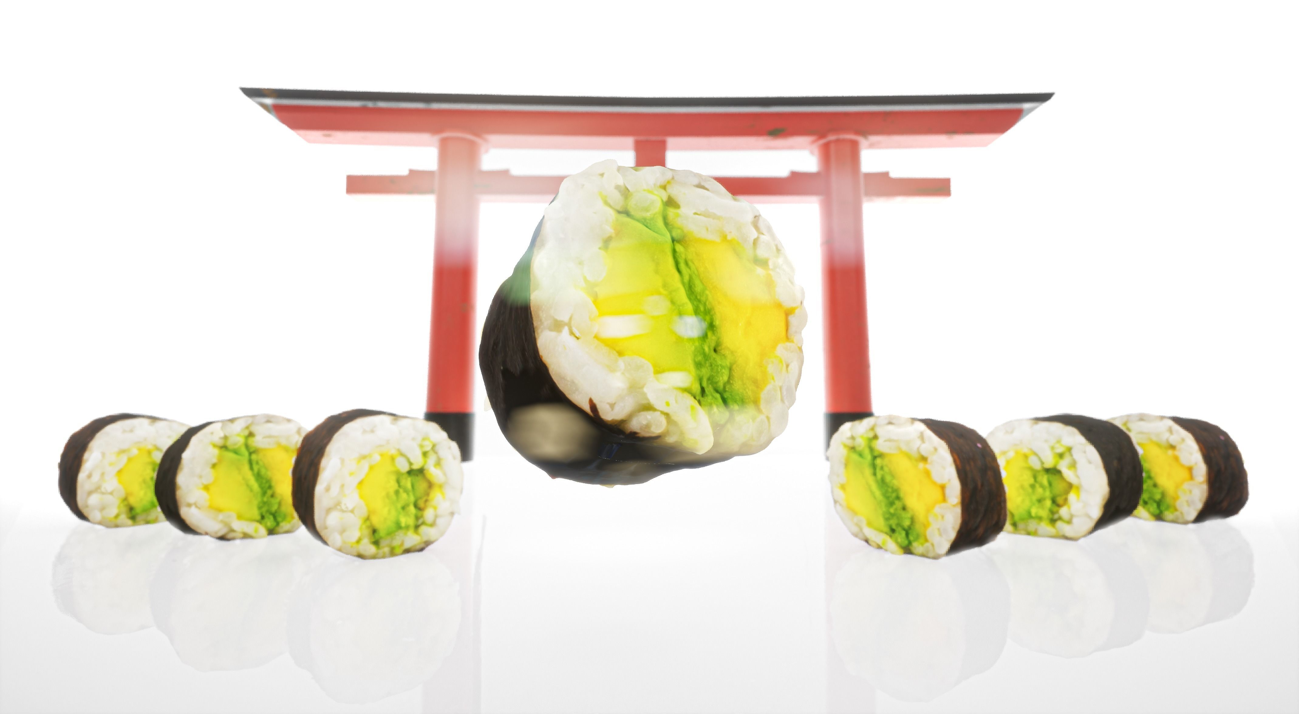 Sushi Realistic Set 3D model_5