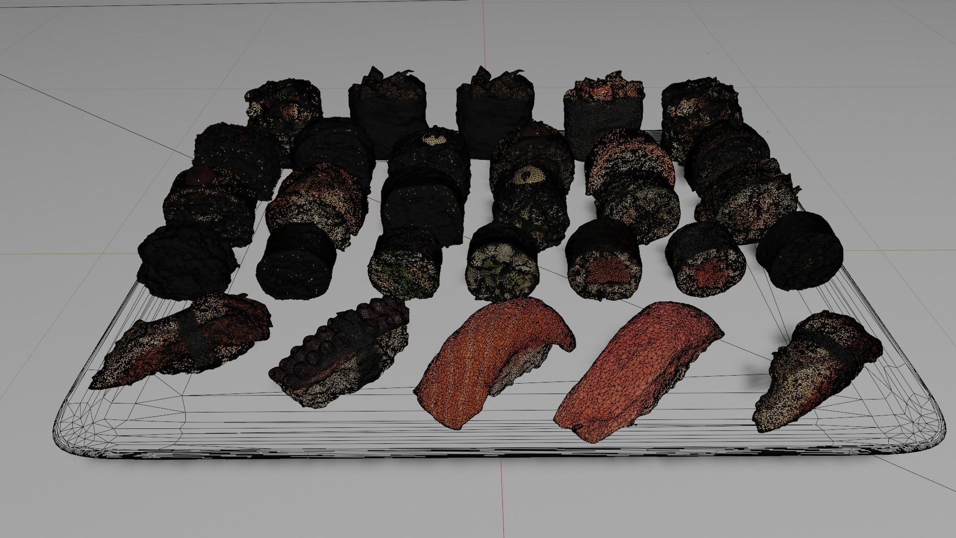 Sushi Realistic Set 3D model_25