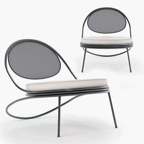 Gubi COPACABANA LOUNGE CHAIR 3D model
