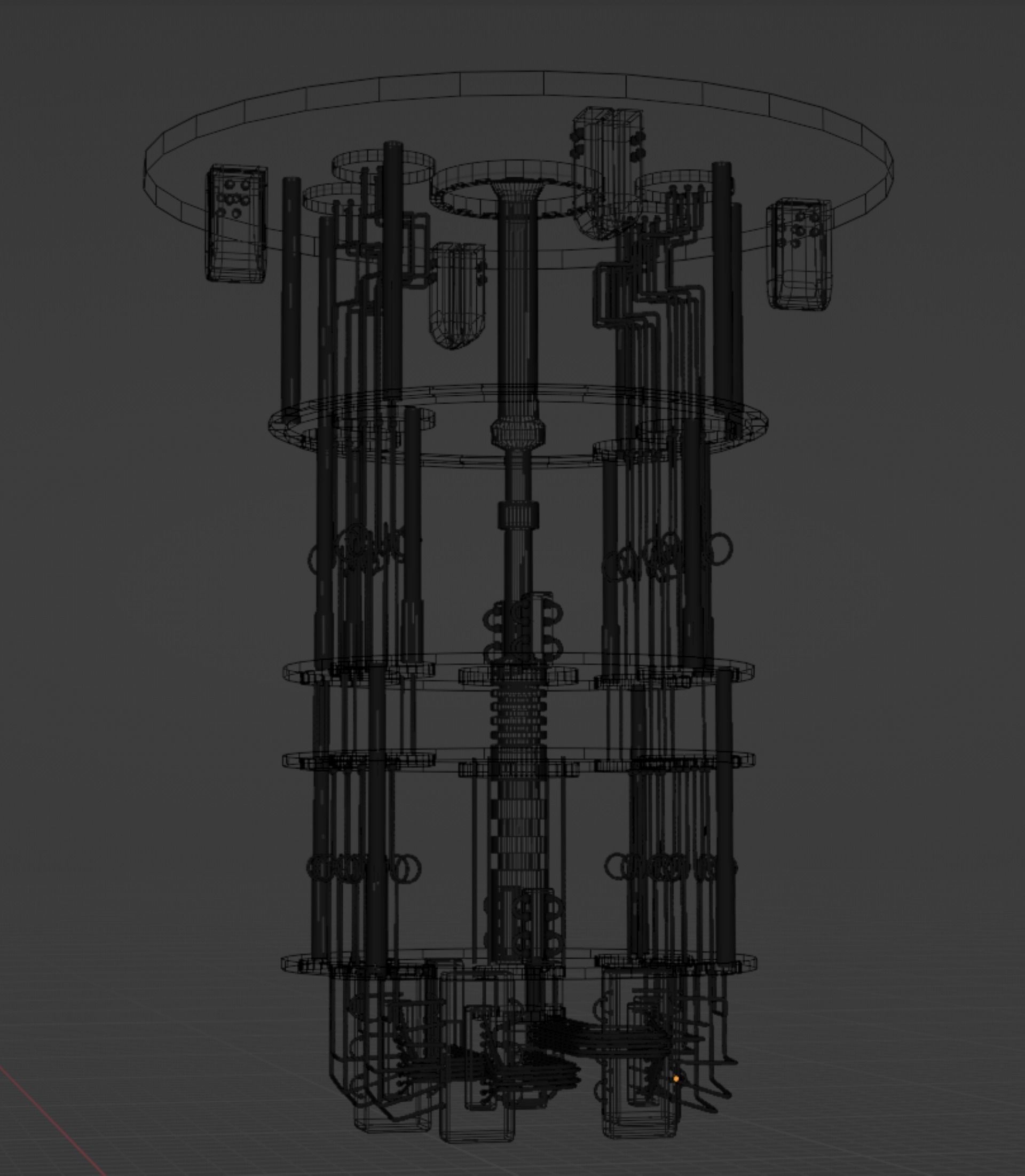 Quantum computer 3D model_2
