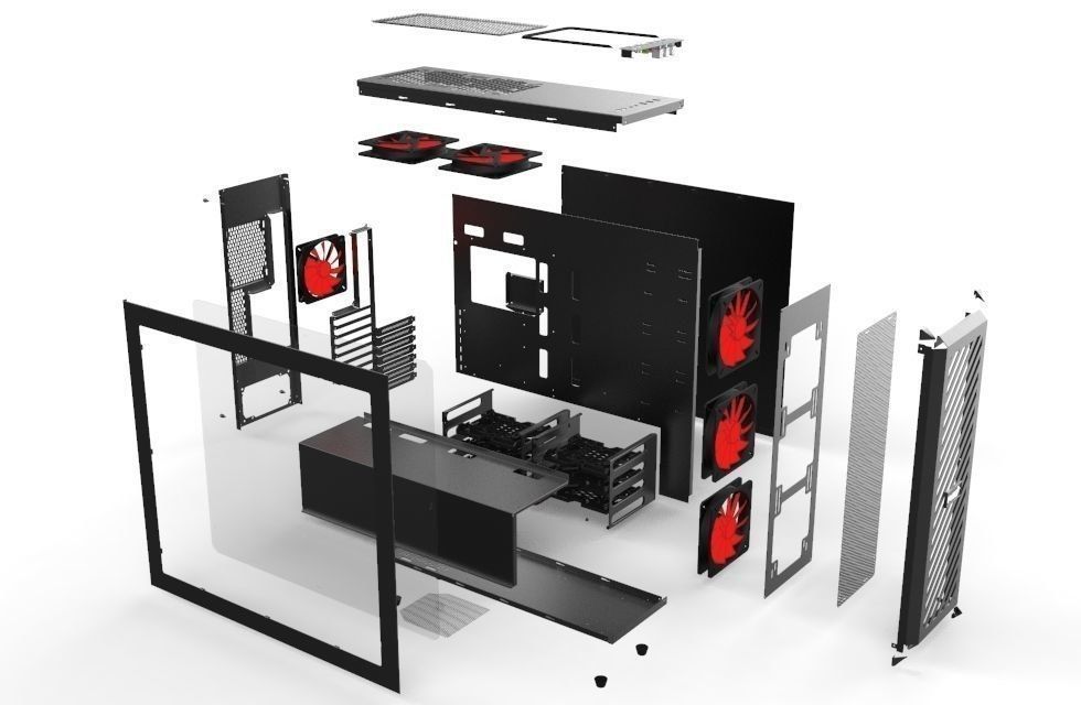 Plus Gaming Case 3D model_1