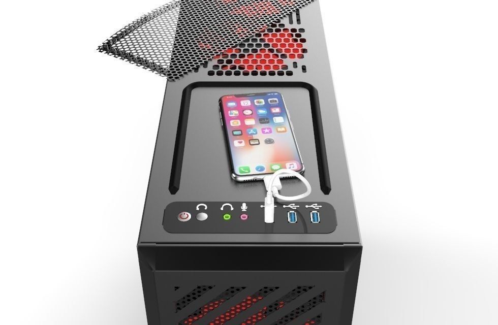 Plus Gaming Case 3D model_2