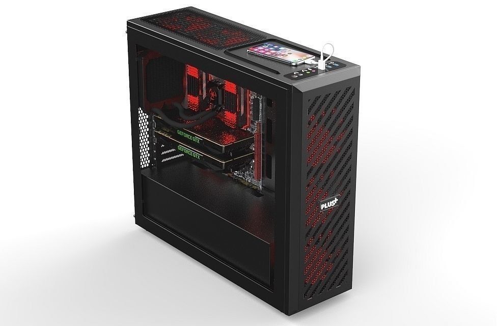Plus Gaming Case 3D model_8