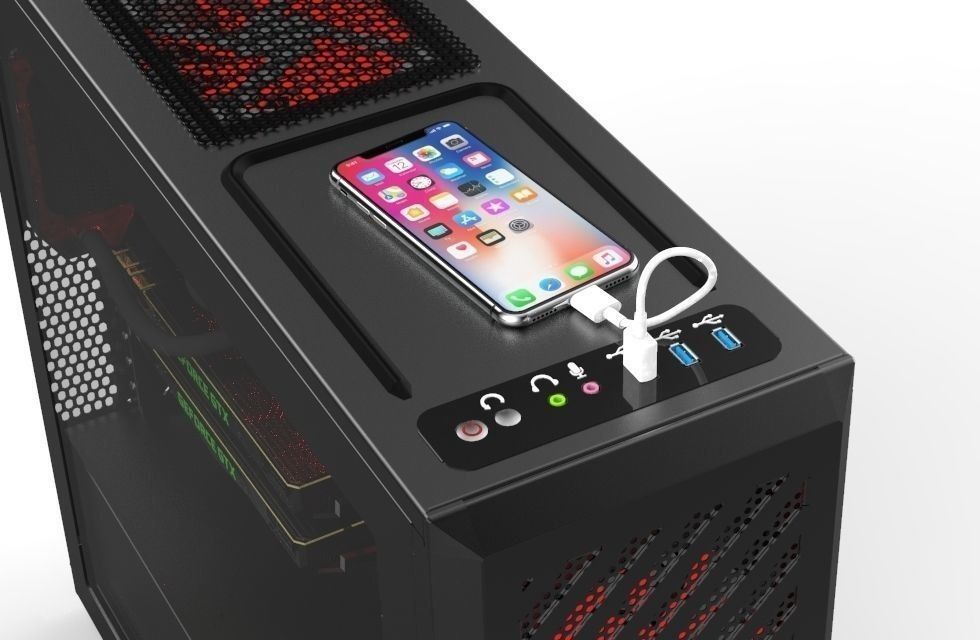 Plus Gaming Case 3D model_5