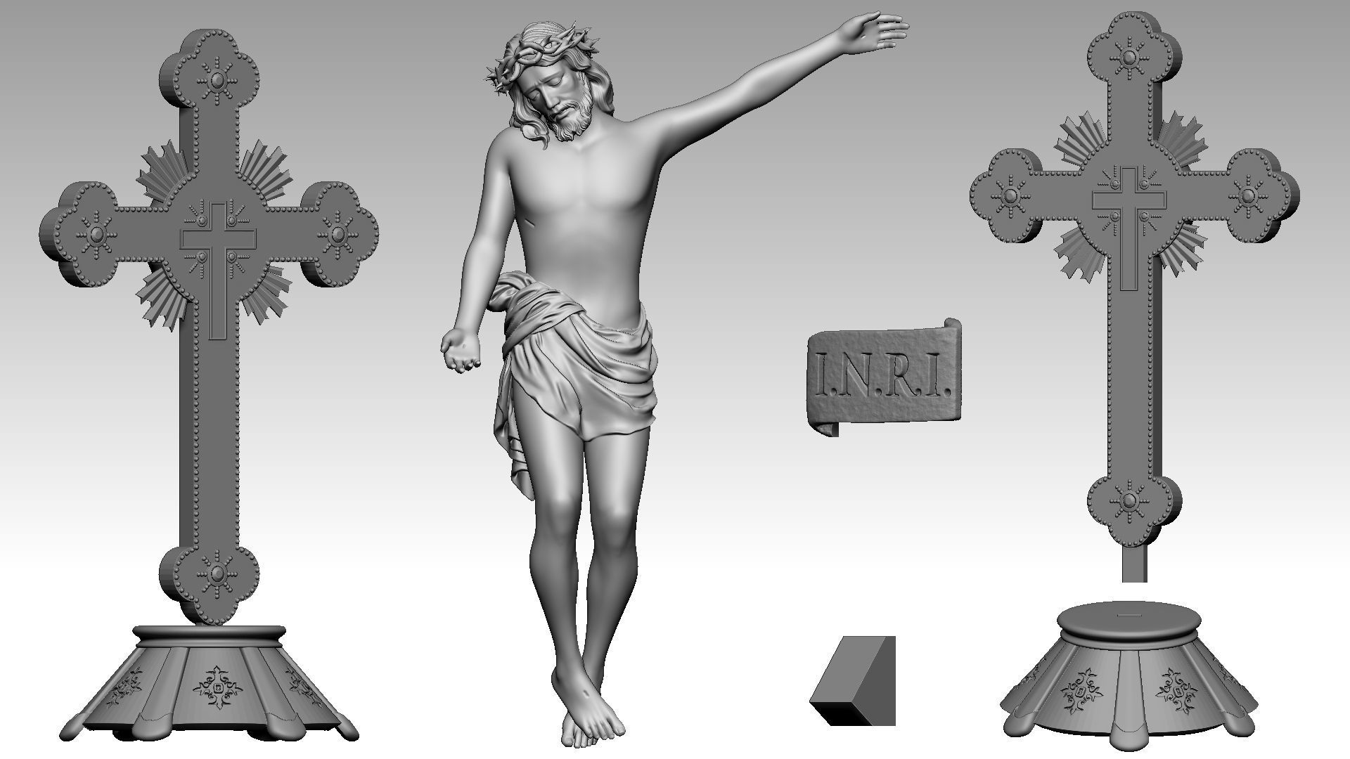 The Cross of Forgiveness - Jesus Christ on Cross 3D print model_13