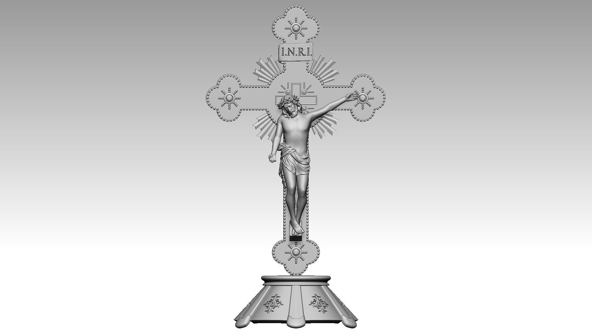 The Cross of Forgiveness - Jesus Christ on Cross 3D print model_1