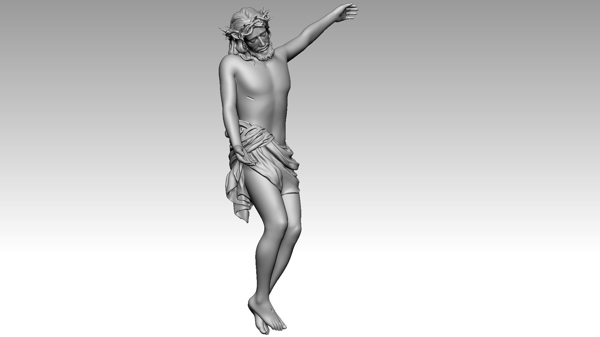 The Cross of Forgiveness - Jesus Christ on Cross 3D print model_12