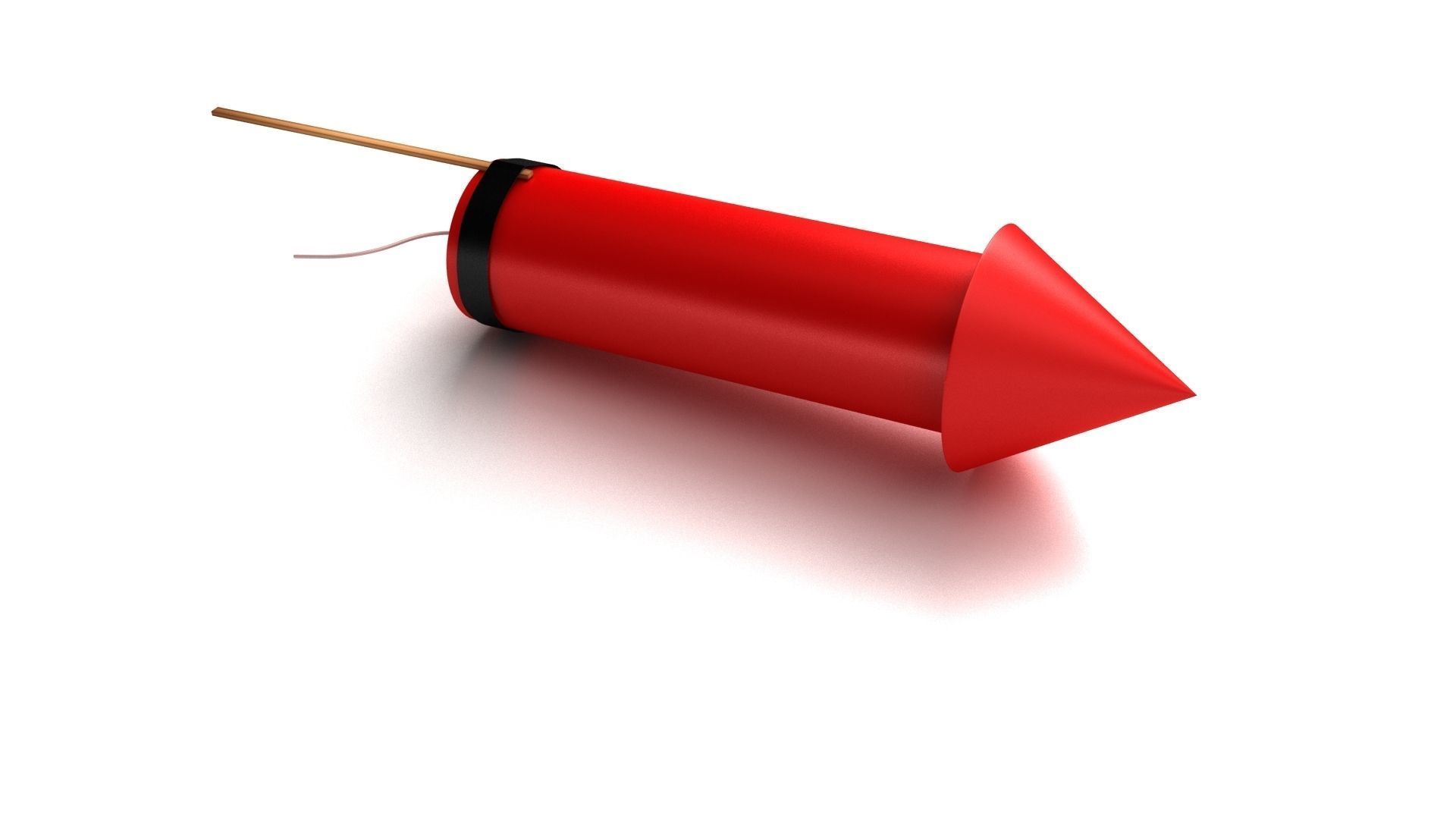 Rocket Firework 3D model_1